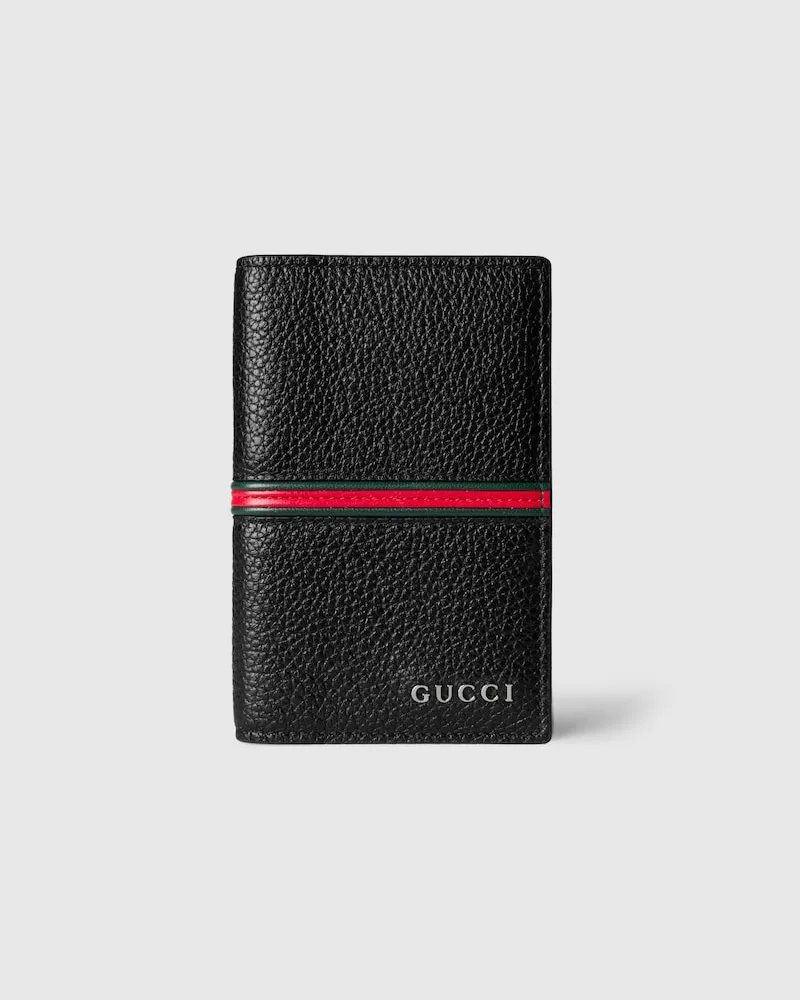 Gucci Kartenetui mit Web Schwarz