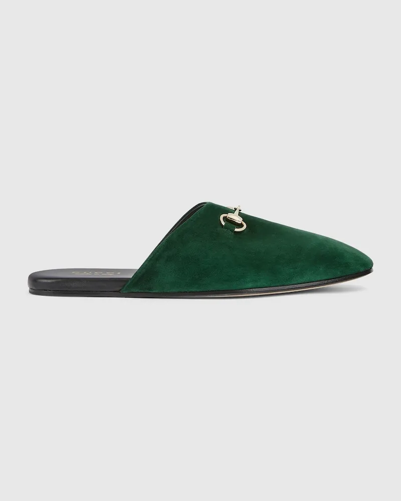 Gucci Herren-Mules Mit Horsebit, Größe Grün
