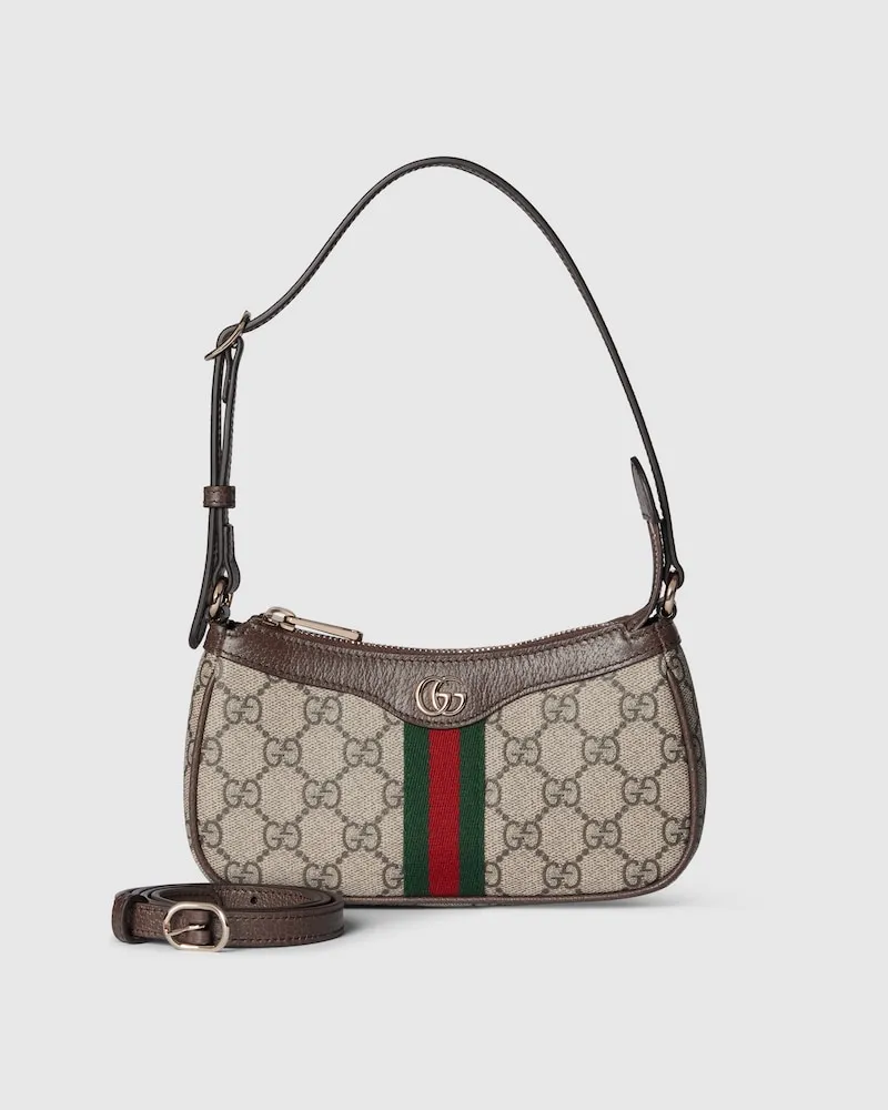 Gucci Ophidia Mini-Schultertasche Beige