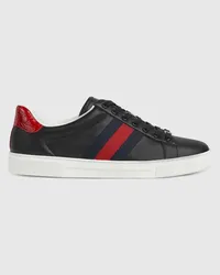 Gucci Ace Herrensneaker Mit Web Schwarz