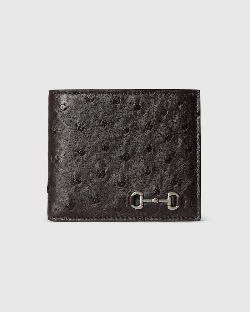 Gucci Faltbrieftasche Mit Horsebit Braun