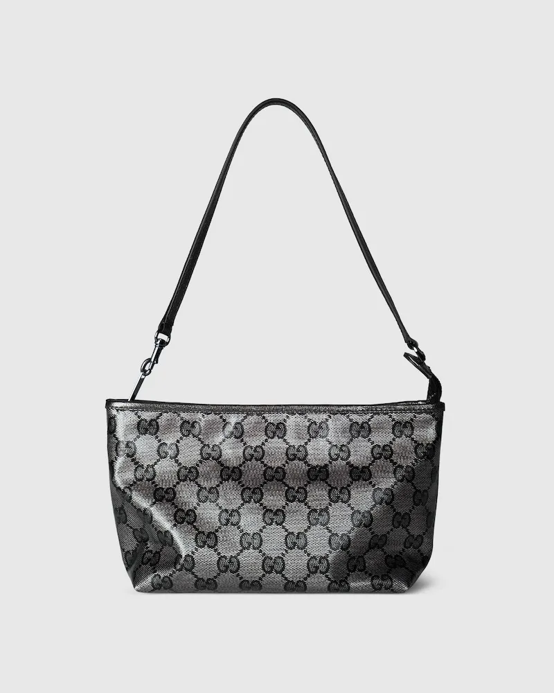 Gucci Kleine Pouch mit Riemen Silver