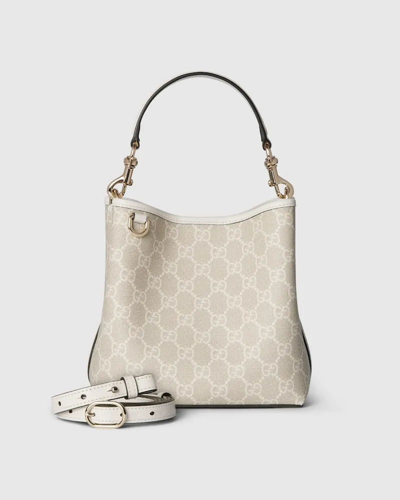 Gucci Kleine GG Emblem Bucket Bag Beige