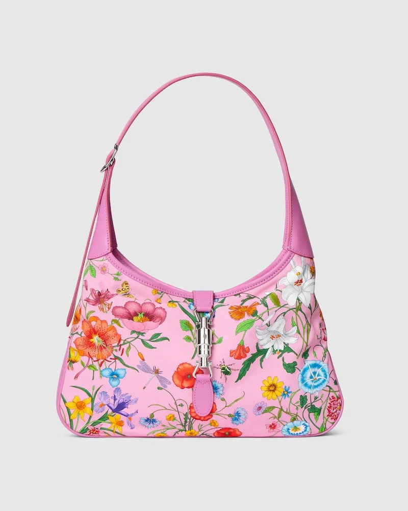 Gucci Mittelgroße Jackie 1961 Schultertasche Pink