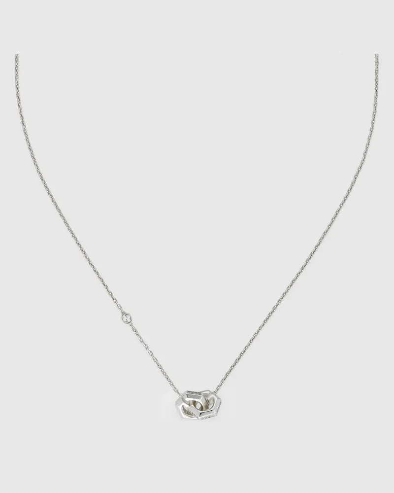 Gucci Gliederhalskette Mit Geometrischem G Und Zirkonia Undefined