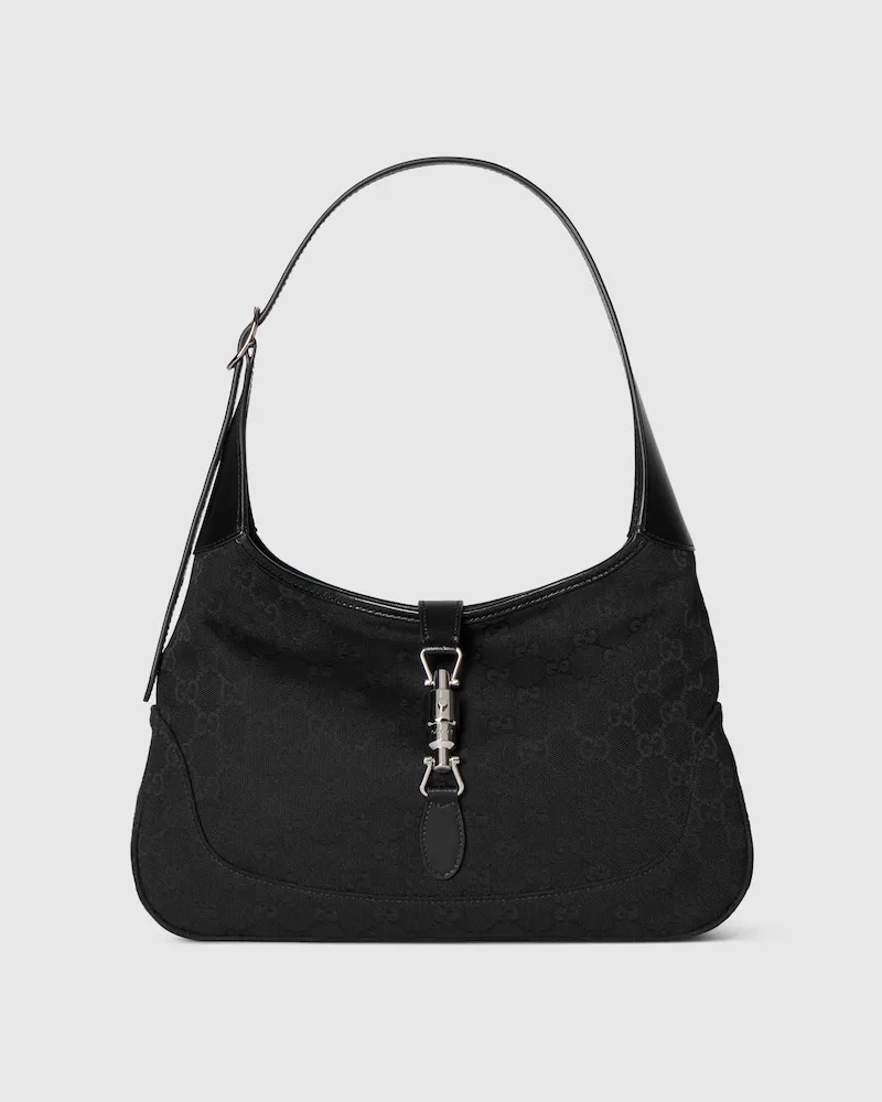 Gucci Mittelgroße Jackie 1961 Schultertasche Schwarz