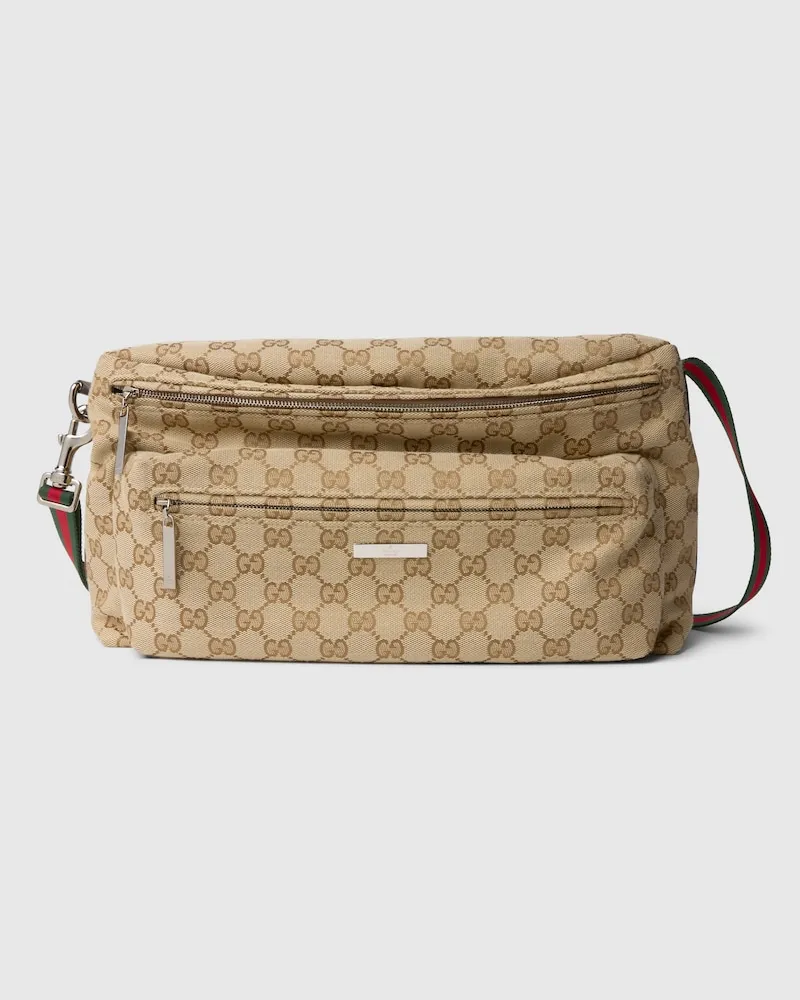 Gucci Mittelgroße Tag Umhängetasche Beige