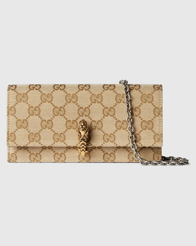 Gucci Dionysus Brieftasche mit Kettenriemen Weiß