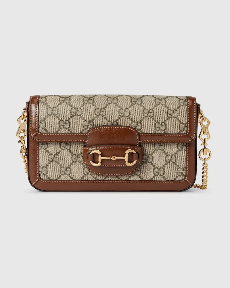 Gucci Kleine Horsebit 1955 Schultertasche Beige