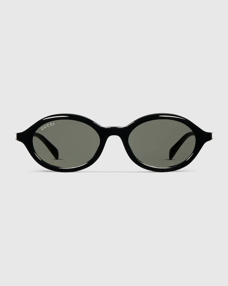 Gucci Sonnenbrille mit Rundem Rahmen Schwarz