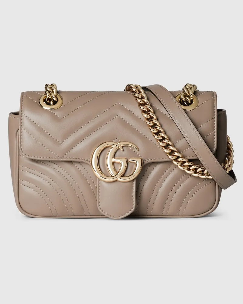 Gucci Kleine GG Marmont Schultertasche Nude