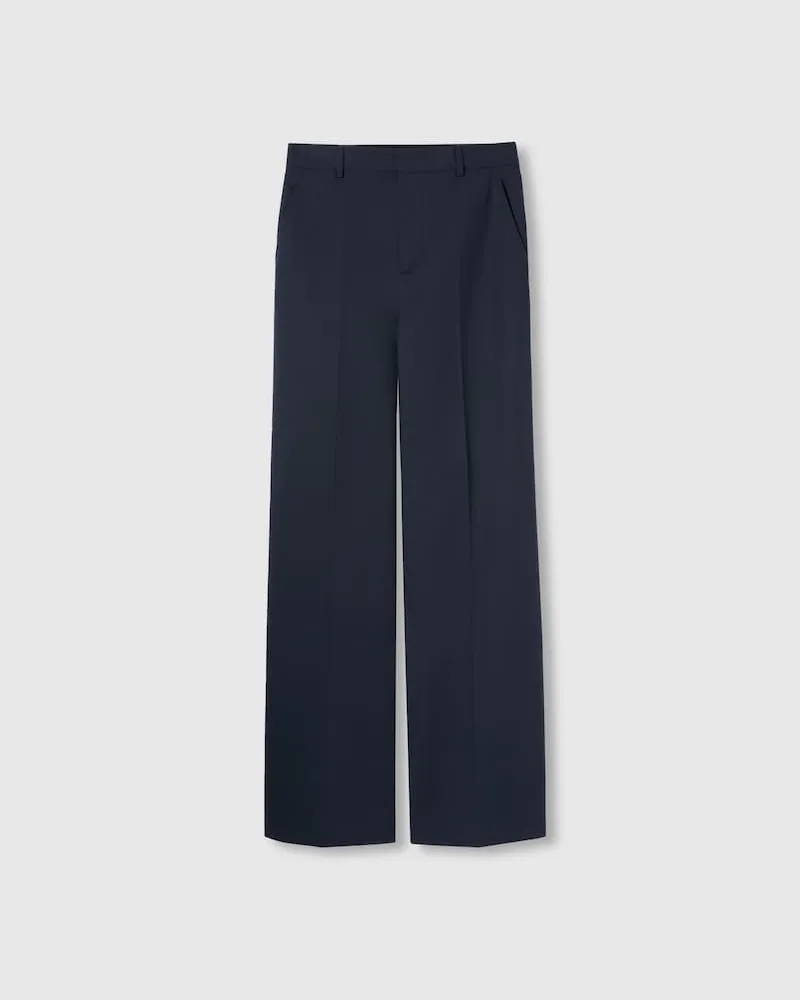 Gucci Hose aus Leichtem Baumwollcanvas, Größe Blau