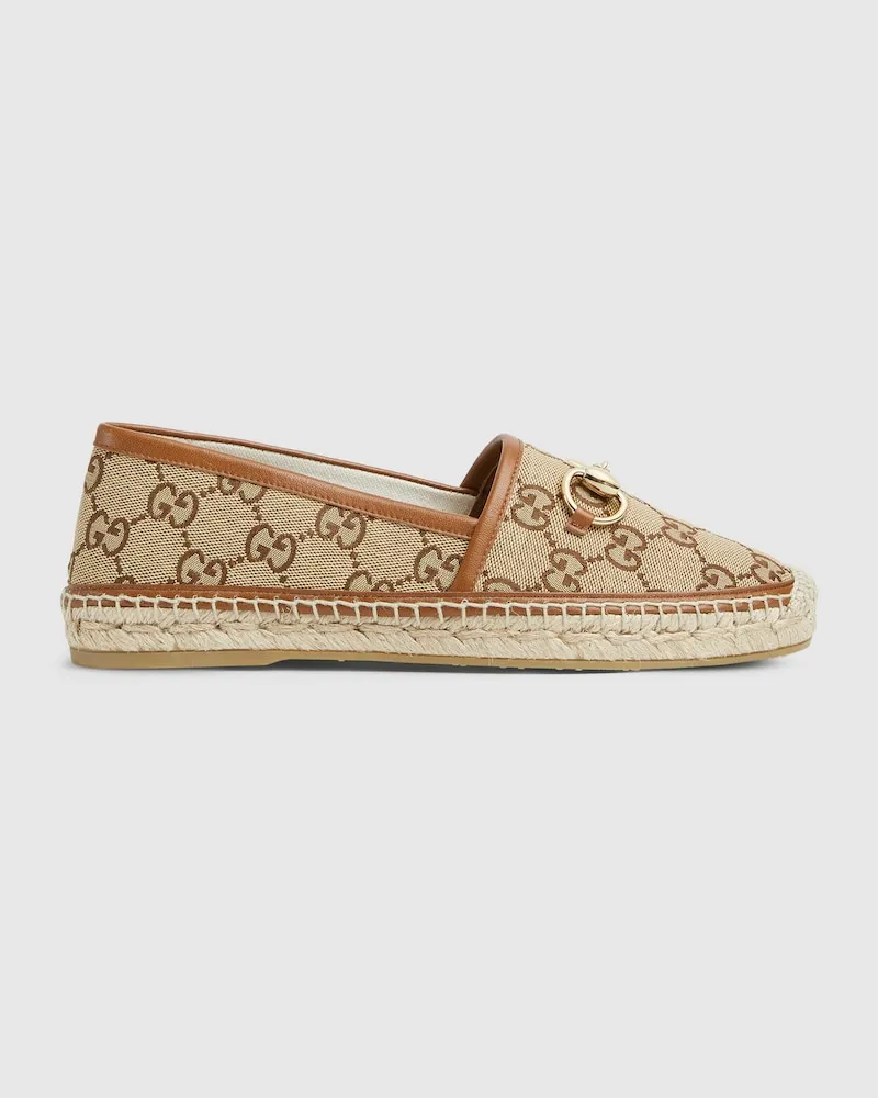 Gucci Damenespadrille Mit Horsebit, Größe Braun