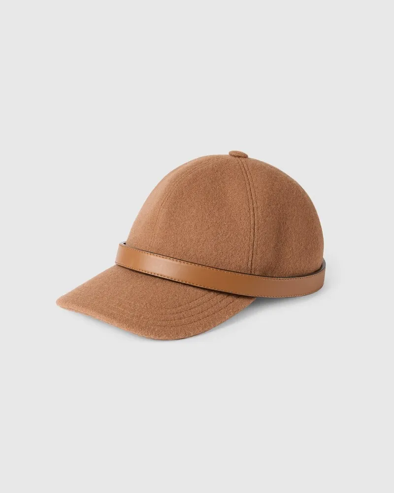 Gucci Baseballkappe aus Wolle, Größe Braun