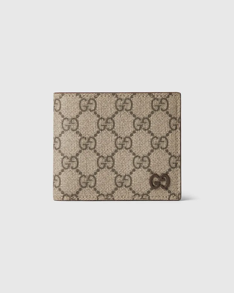 Gucci GG Faltbrieftasche Mit Brauner Innenseite Beige