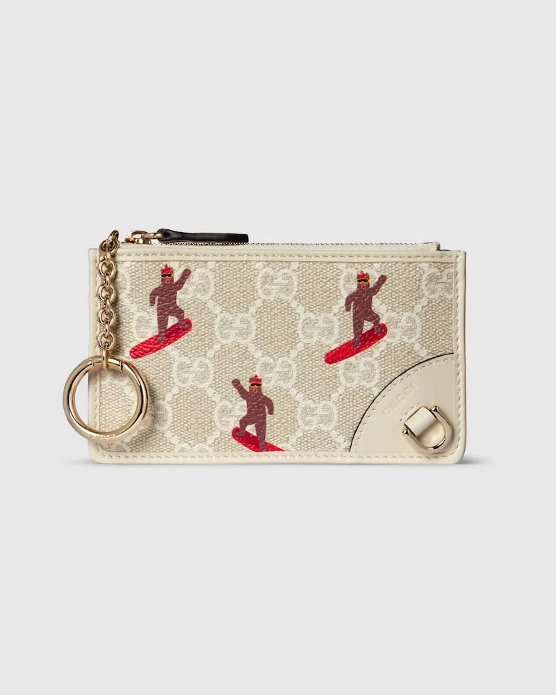 Gucci GG Schlüsseletui Mit Print Beige