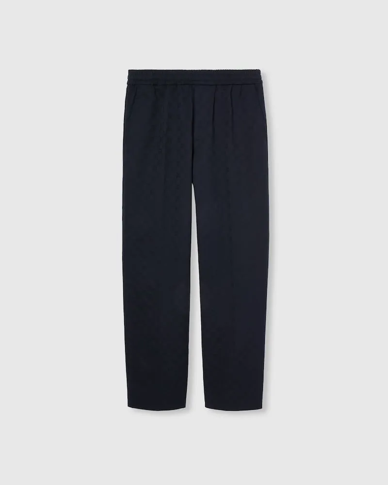 Gucci Hose aus GG Baumwollgabardine, Größe Blau