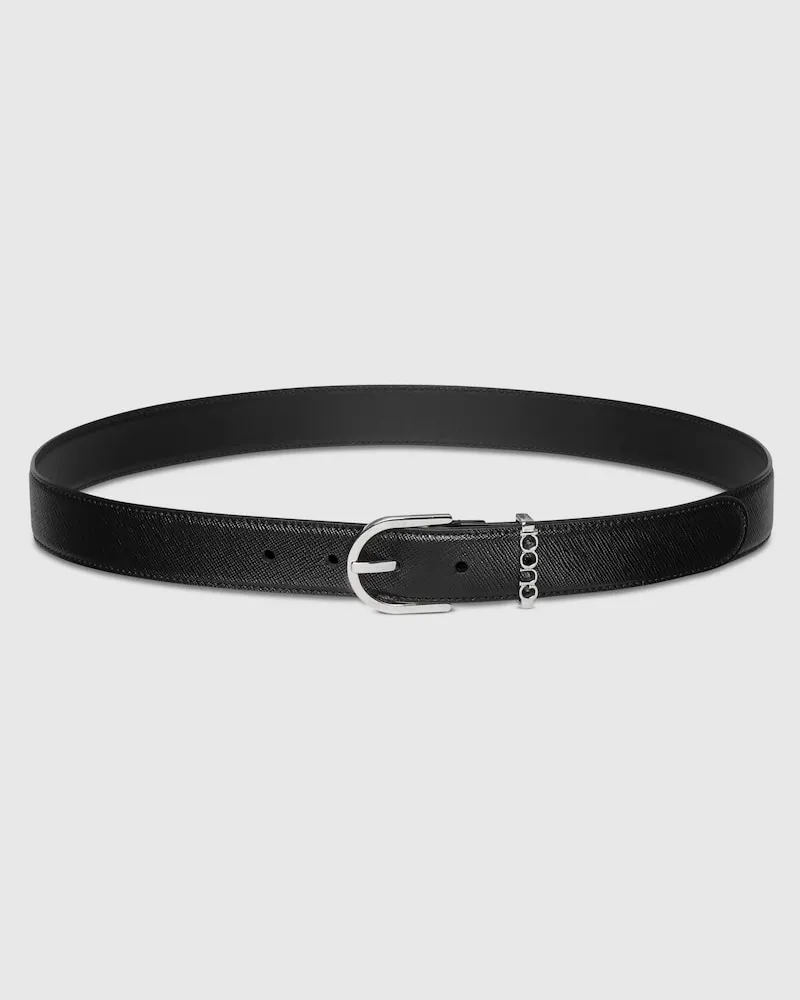 Gucci Gürtel Mit Steigbügelschnalle, Größe 95 Schwarz