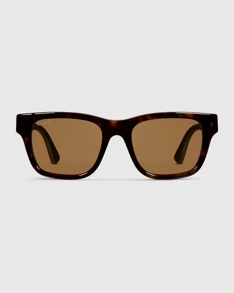 Gucci Sonnenbrille Mit Eckigem Rahmen Beige