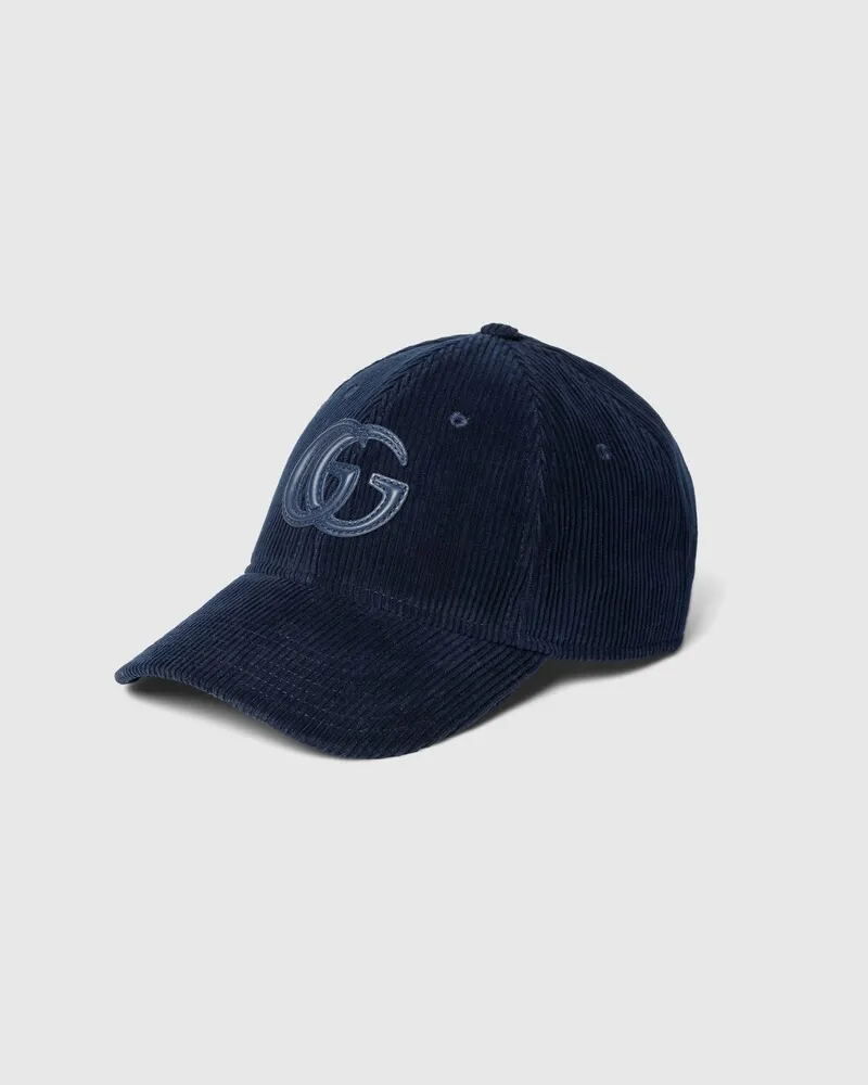 Gucci Casquette En Velours Avec Broderie, Taille Bleu