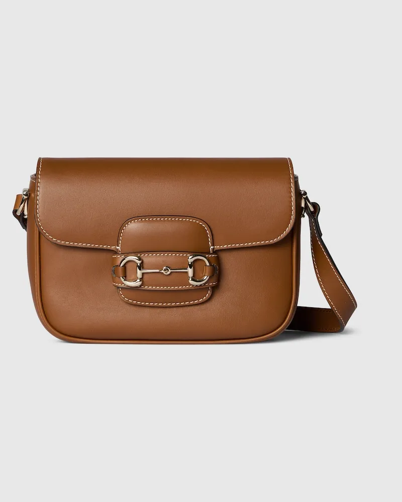 Gucci Kleine Horsebit 1955 Soft Schultertasche Braun
