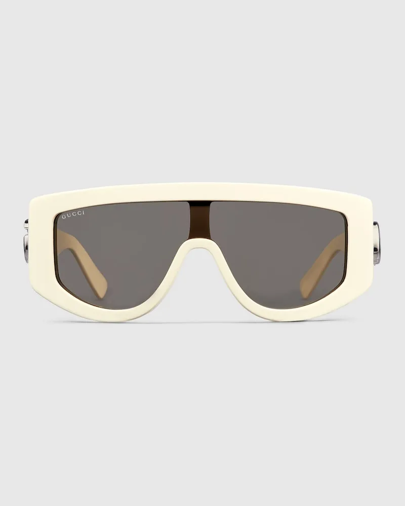 Gucci Sonnenbrille Mit Rechteckigem Rahmen Weiß