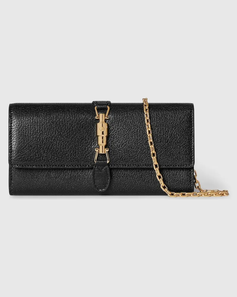 Gucci Jackie Brieftasche mit Kettenriemen Schwarz