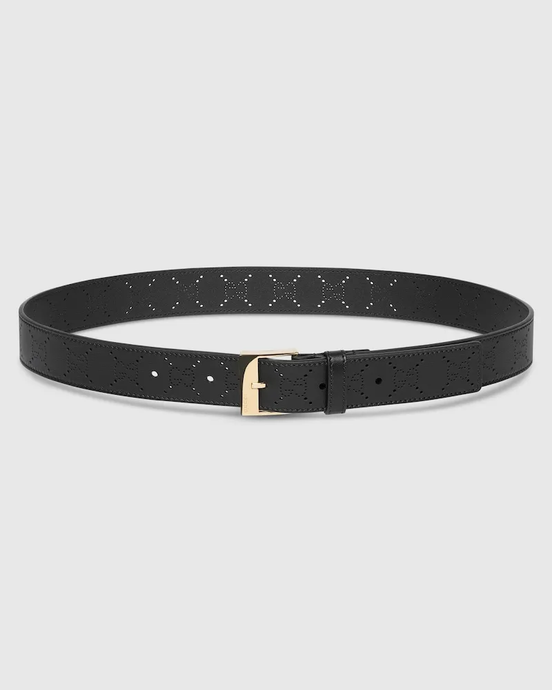 Gucci Gürtel mit Quadratischer Schnalle Schwarz