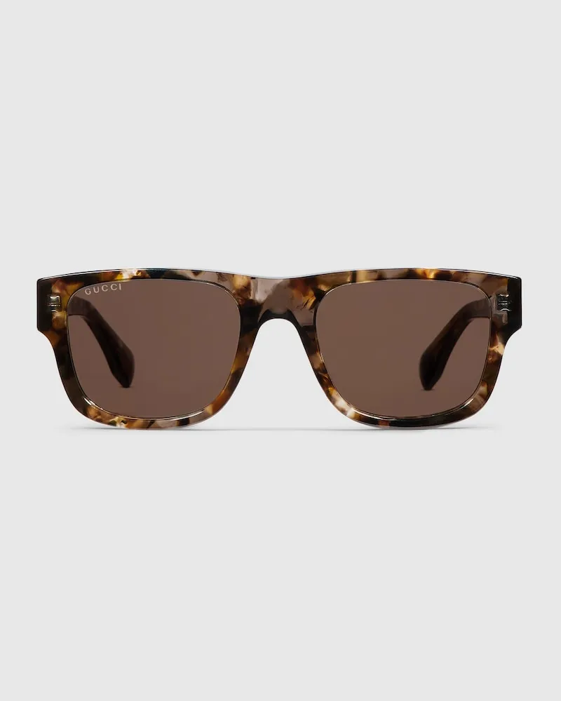 Gucci Sonnenbrille Mit Rechteckigem Rahmen Braun