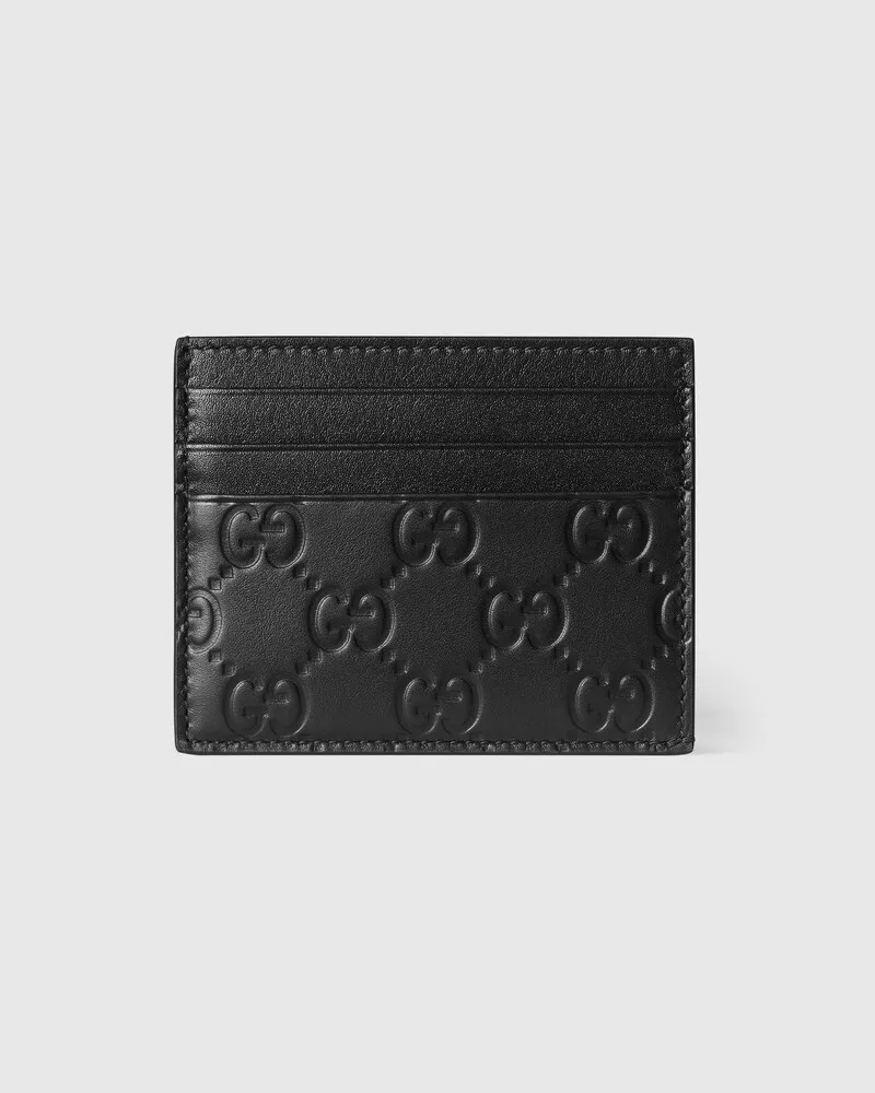 Gucci GG Emblem Kartenetui Schwarz