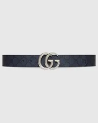 Gucci Wendbarer GG Marmont Gürtel Blau