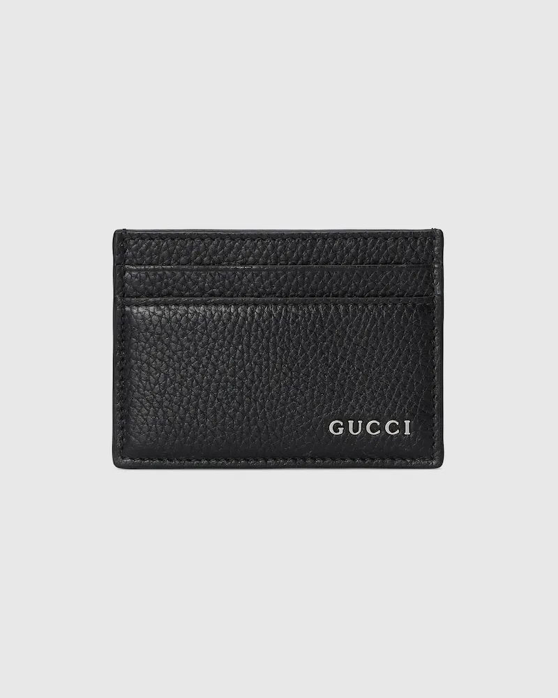 Gucci Kartenetui Mit Logo Schwarz