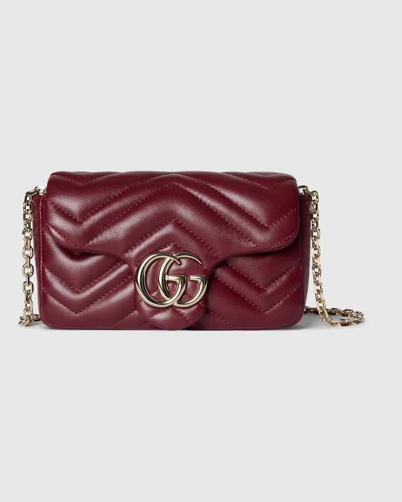 Gucci Mini Sac À Épaule GG Marmont Bordeaux