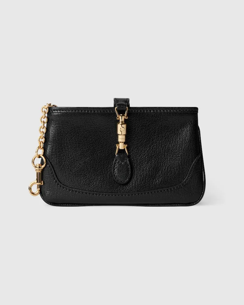 Gucci Jackie Schlüsseltäschchen Mit Reißverschluss Schwarz