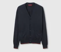 Cardigan aus Wollstrick Mit Web, Größe