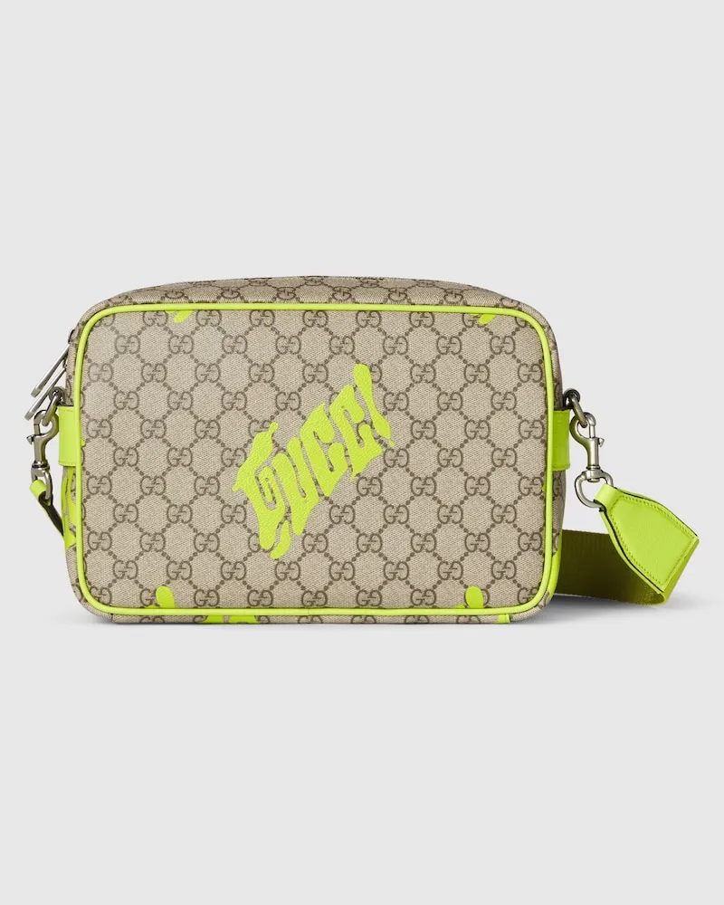 Gucci Mittelgroße Umhängetasche Mit Print Beige