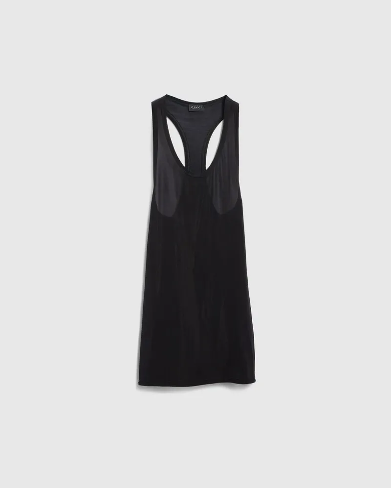 Gucci Kleid aus Crêpe-Jersey, Größe Schwarz