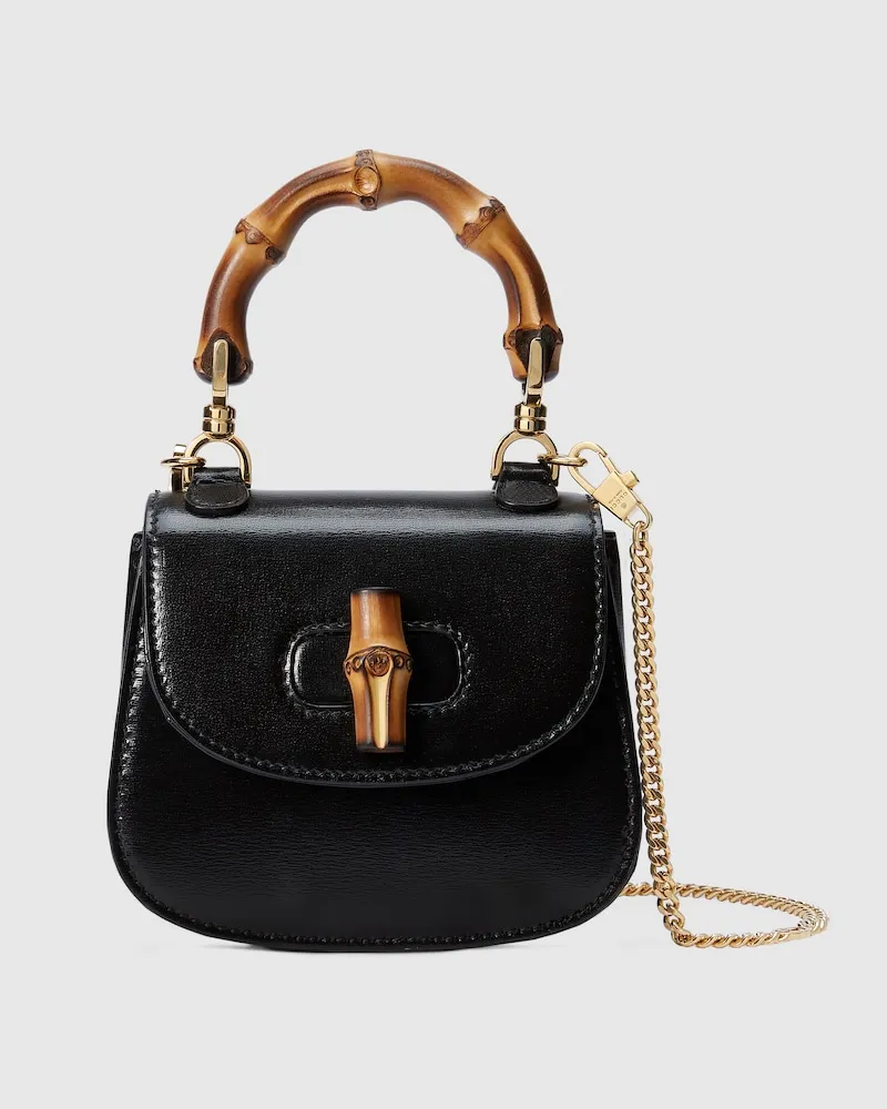 Gucci Bamboo 1947 Nano-Tasche Schwarz