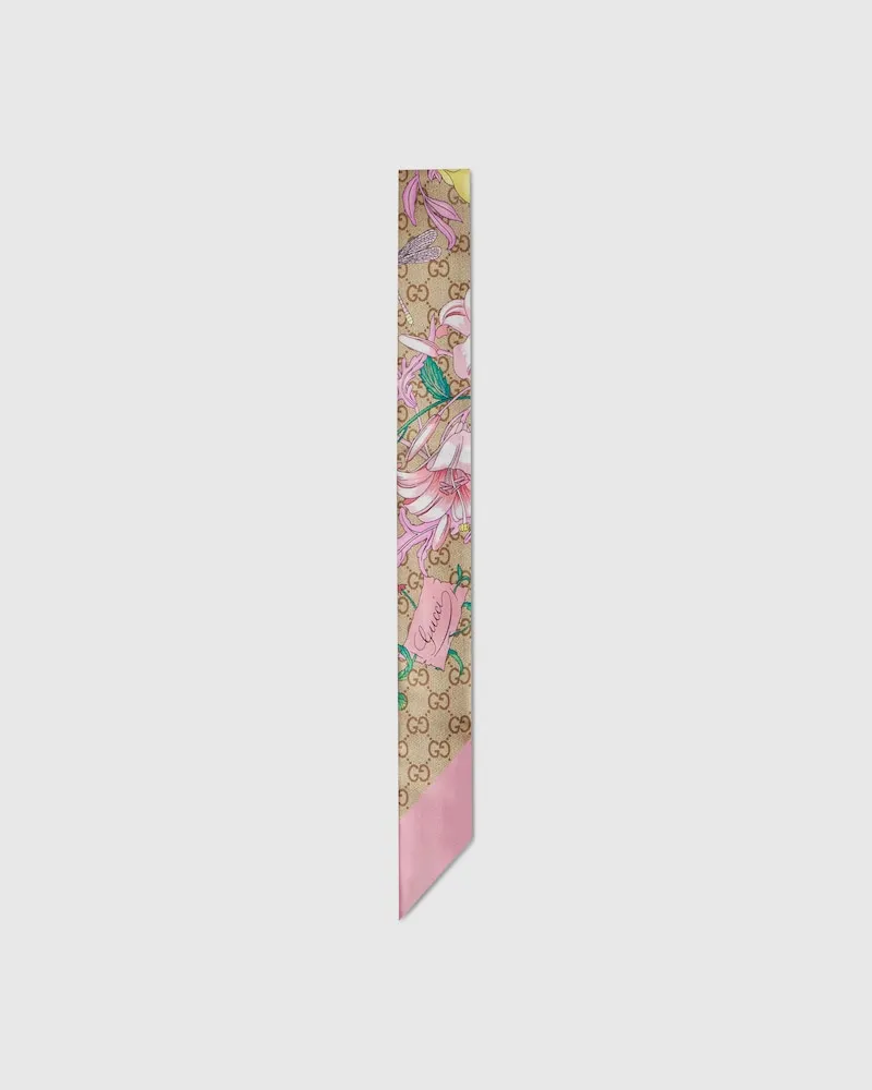 Gucci Band aus Seide mit Print Pink