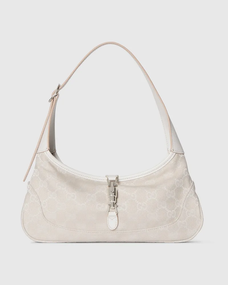 Gucci Mittelgroße Jackie Slim Schultertasche Weiß