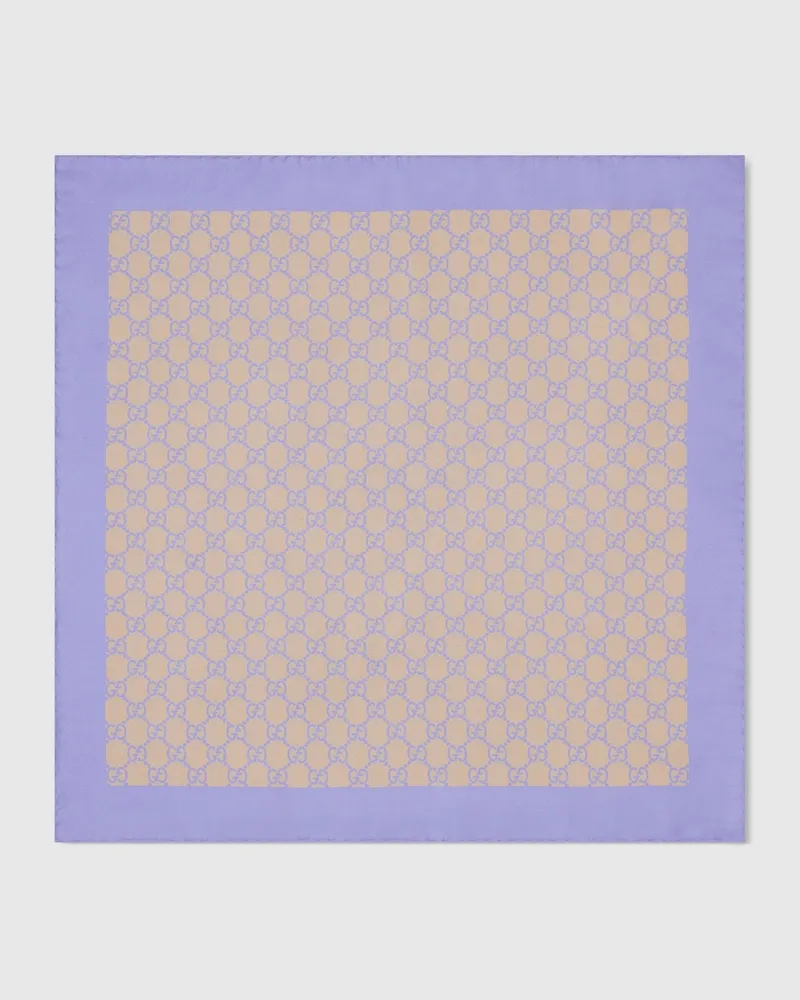 Gucci Bandana aus GG Seidentwill Blau