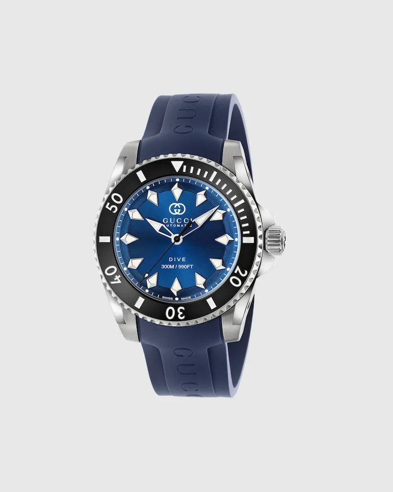 Gucci Dive Uhr, 40 mm Blau
