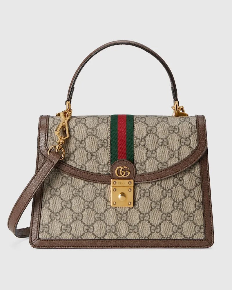Gucci Mittelgroße Ophidia Henkeltasche Beige