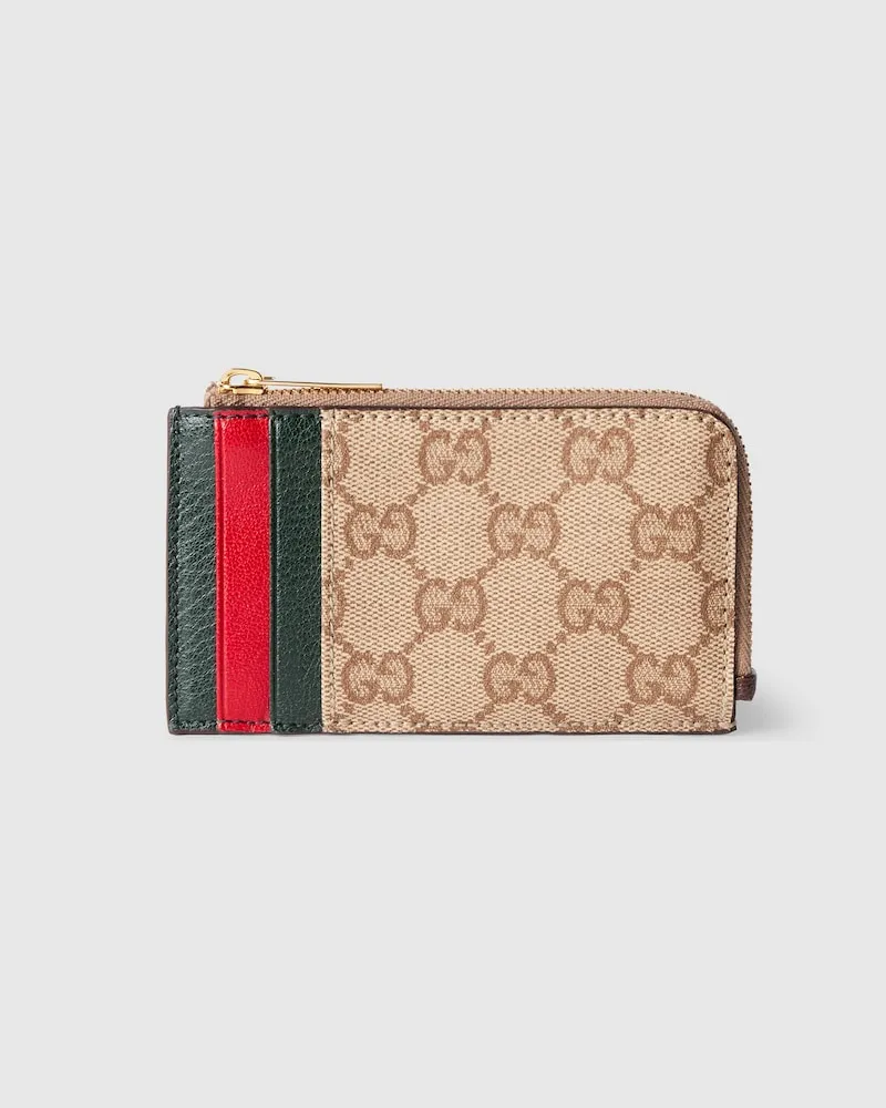 Gucci Kartenetui mit Mehrfarbigen Fächern Beige