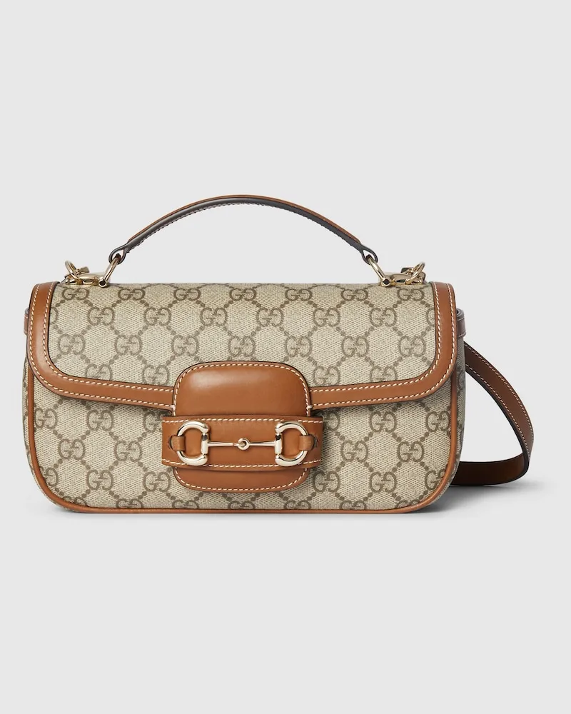 Gucci Kleine Horsebit 1955 Soft Henkeltasche Beige