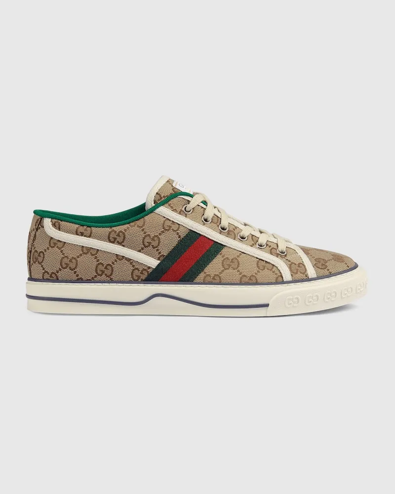Gucci GG Herrensneaker Mit Tennis 1977, Größe Beige