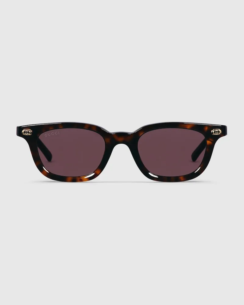 Gucci Sonnenbrille Mit Ovalem Rahmen Braun