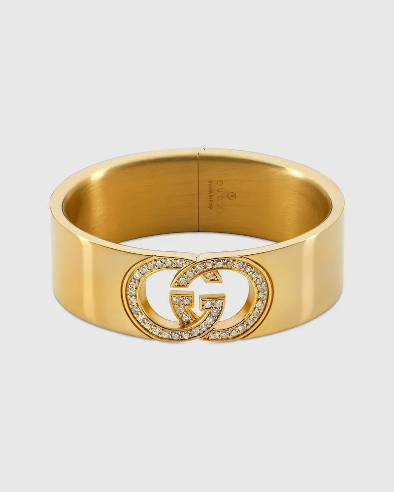 Gucci Interlocking Armspange mit Kristallen Undefined