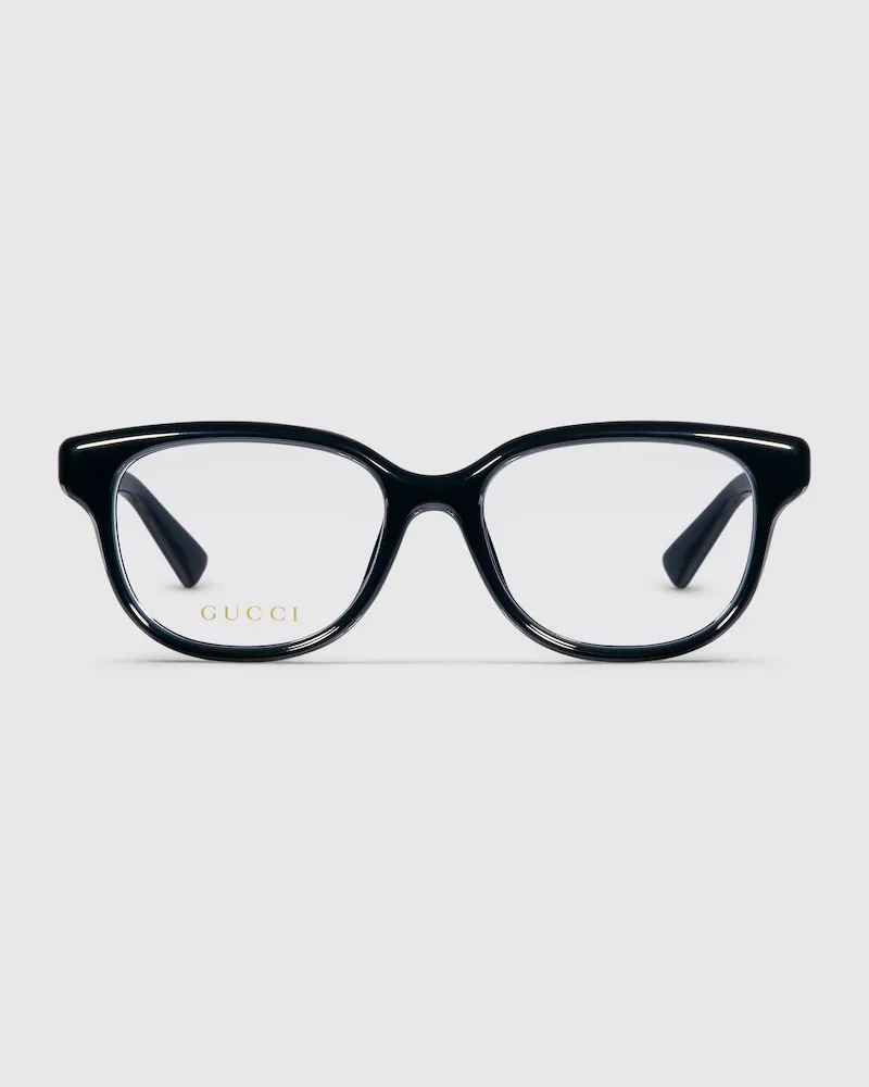 Gucci Rechteckiges Brillengestell Schwarz