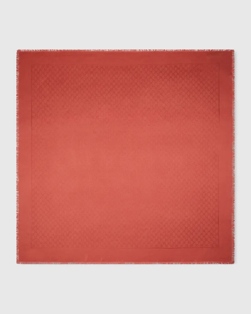 Gucci Halstuch aus GG Woll- Und Seiden-Lamé Orange